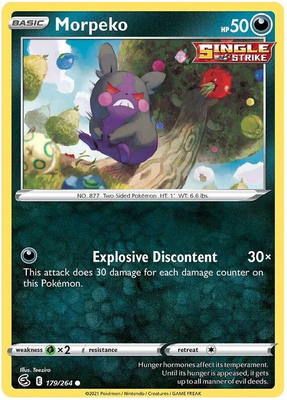 Morpeko Pokemon Fusion Strike TCG Card 179/264