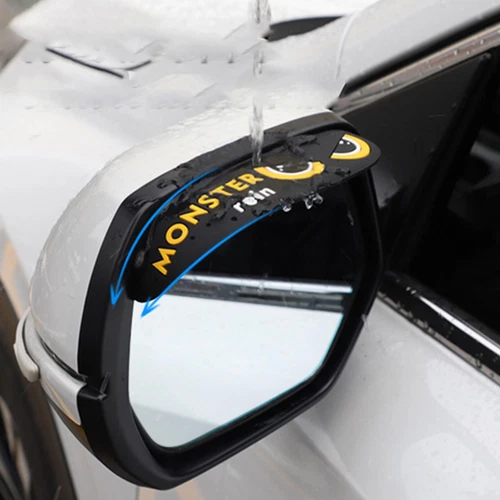 2X Board Eyebrow Guard Carbon Fiber Sun Visor For Cute Car Side Rear View Mirror - Picture 3 of 7