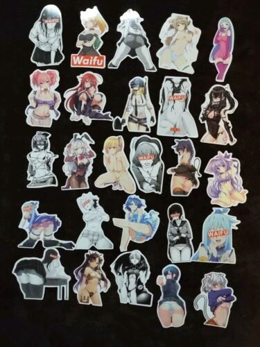 2 Packs Anime Girls Stickers Hentai Sexy Waifu Decals Vinyl Risque Laptops Cups - Picture 3 of 9