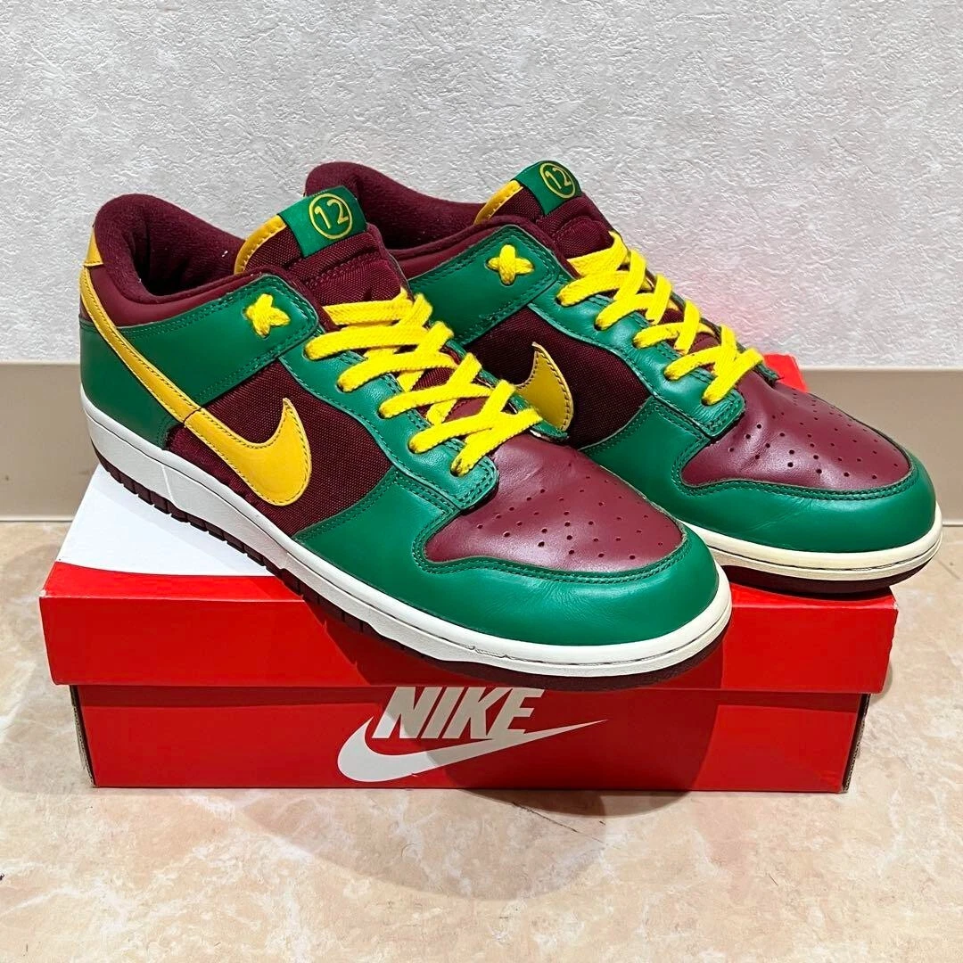 Green and store red nikes