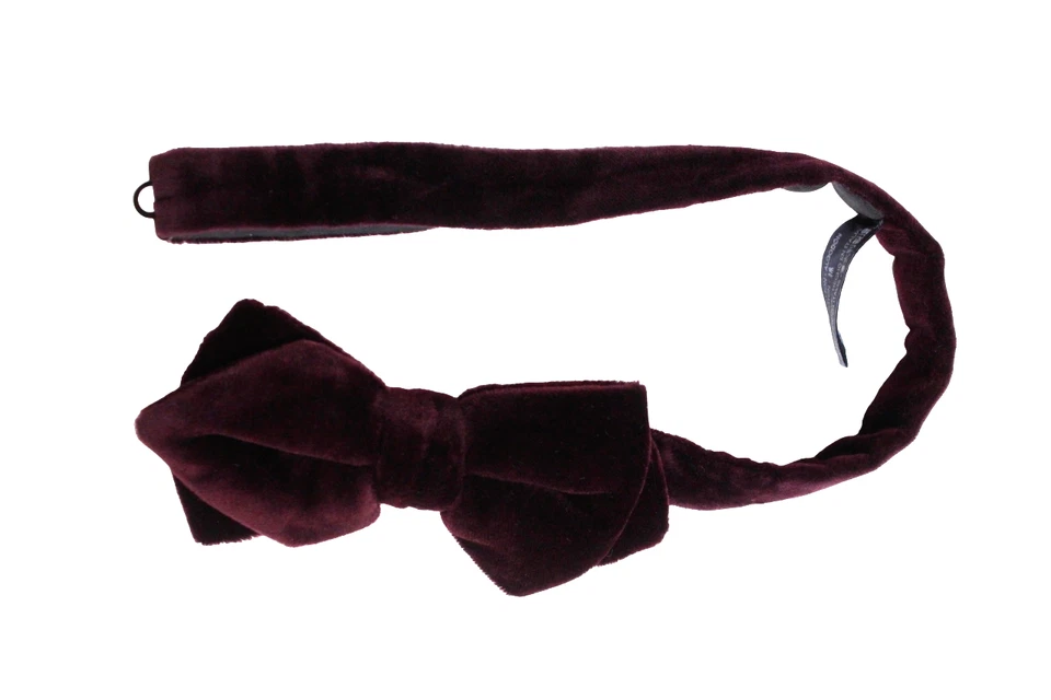 SUITSUPPLY Pajarita Hombre TALLA ÚNICA Terciopelo Borgoña Ajustable Formal Foto 2 de 4