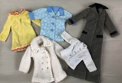 Clone Barbie Doll Clothes Trench Coat Ken Shirt Dress Vtg 70s Read Some Issues