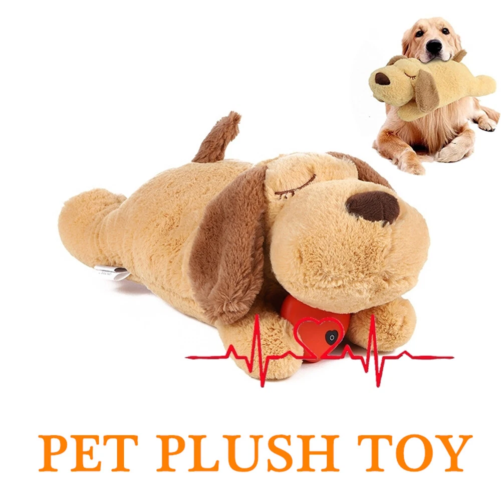 Puppy Cat Toy Heartbeat Soft Plush Sleeping Buddy Pet Dog Anxiety