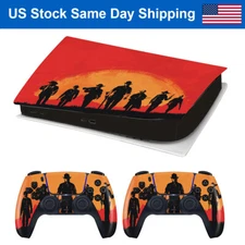 Skin Decal Sticker for PlayStation 5 PS5 Digital Console Controller - Red Dead