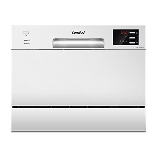 COMFEE' KWHTD602EW 55cm Freestanding Compact Dishwasher LED Display