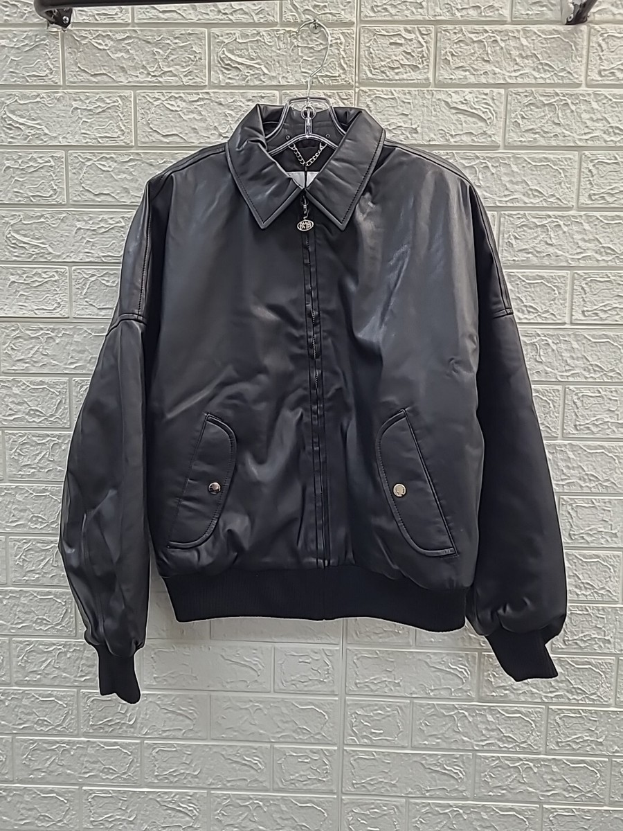 New Ama Studios Long Sleeve Full Zip Pitch Black Bomber PU New Ama Studios Long Sleeve Full Zip Pitch Black Bomber PU