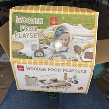 Lehoo Castle Play Food Sets for Kids Kitchen Wooden Toys Food for Toddlers 1-...