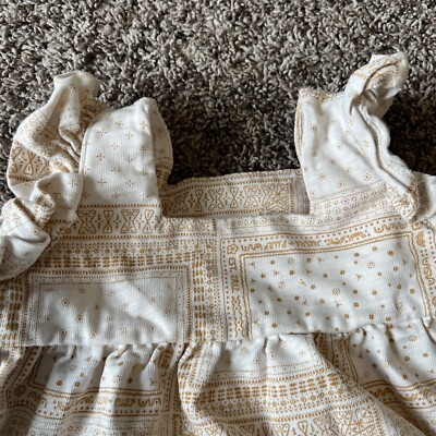 も*ん様 misha&puff Ruffle Sleeve dress 3y Girl's Misha And Puff Ruffle Sleeve Dress Winter Cream