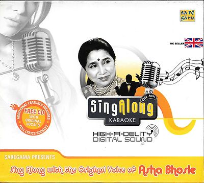 ASHA BHOSLE - SING ALONG KARAOKE -HI-FI DIGITAL SOUND NEW BOLLYWOOD SARE GAMA CD