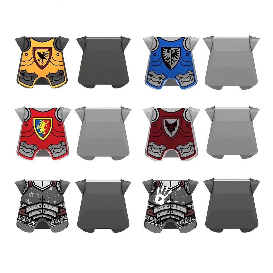 Casco escudo soldado militar medieval para bloques de construcción LEGO juguete de ladrillo Foto 3 de 4