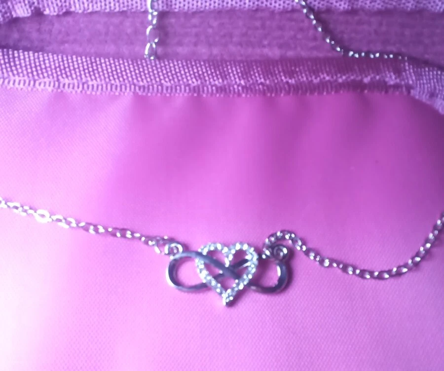 Collana con Ciondolo Simbolo Infinito Cuore Sterling silver regalo san valentino