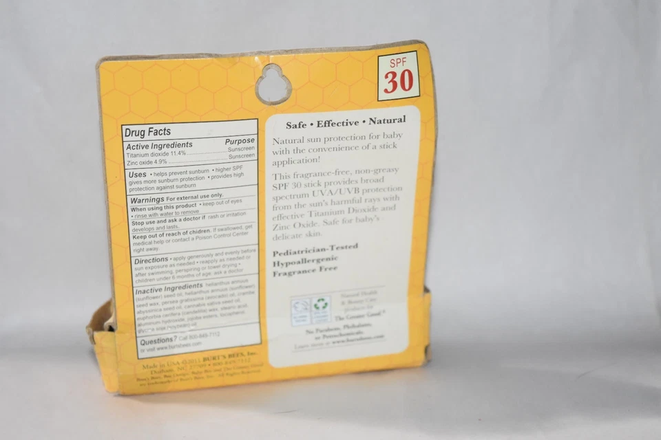 NUEVO EN CAJA Burt's Bees Baby Bee Protector Solar Cara y Cuerpo Barra Sellada Foto 2 de 2