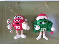 2 Mars M&M candy Christmas Ornaments