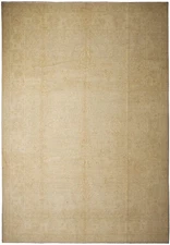 9.0 x 11.8 Handknotted Chobi Peshawar Rug Pale Neutral Warm #PIX-25223
