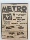 Stevie Ray Vaughan & Double Trouble , The Metro Nj 1984 Concert Ad