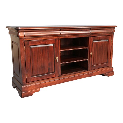 Solid Mahogany Wood Large Hi TV Stand Cabinet Antique Reproduction/Pre-Order - Picture 2 of 12