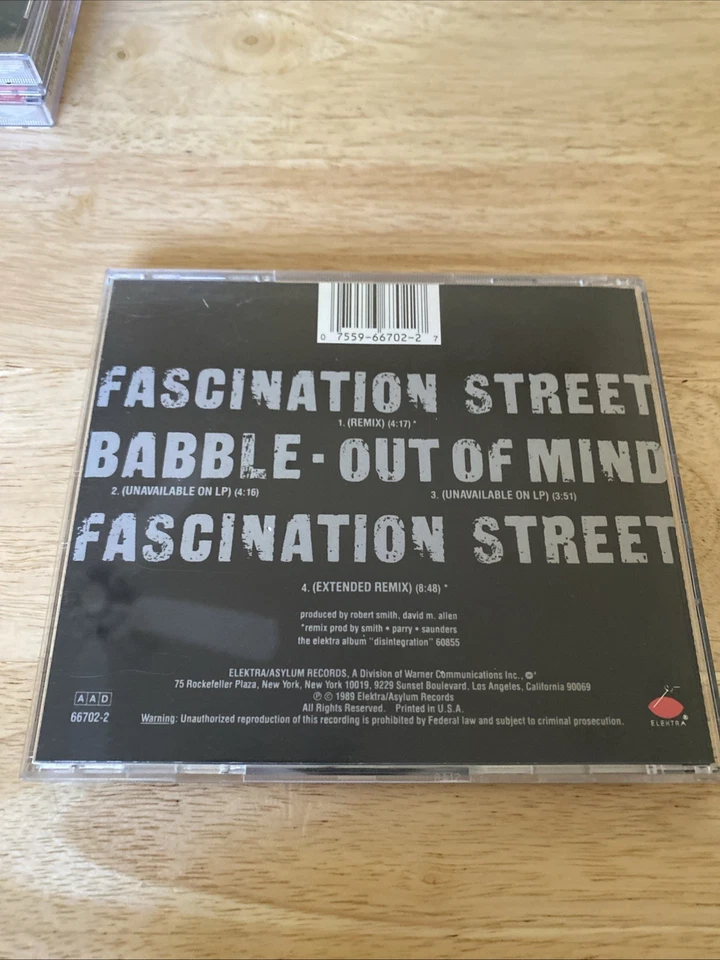 The Cure Fascination Street CD макси сингл ОГРАНИЧЕННОЕ ИЗДАНИЕ. 1989 Elektra 9 66702-2 почти как новая - Изображение 2 из 3