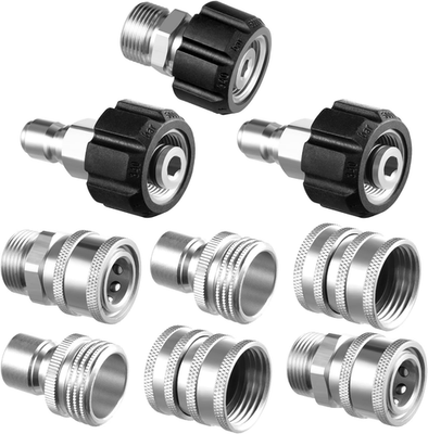 #ad Pressure Washer Adapter Set Stainless Steel Quick Disconnect Kit M22 14 Mm Qui $53.74