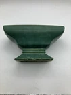 McCoy Planter USA 323 ~ Pedestal BOWL ~ Matte Green Rectangle  ~ Garden Club VTG