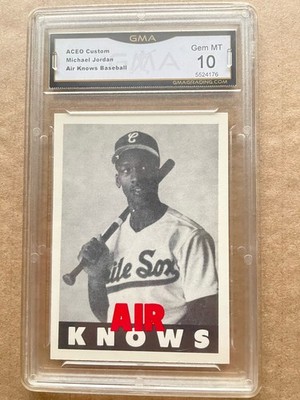 ACEO Custom Michael Jordan Air Know Baseball Gem MT 10