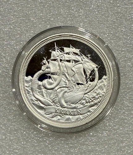 🔥 Kraken Sea Monster  .999 Silver 1 oz Round ~ Proof Finish ~ 🔥