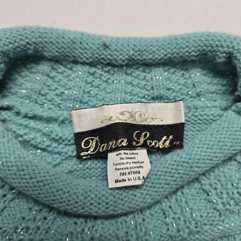 Suéter Vintage Dana Scott Grande Tejido Geométrico Pullover EE. UU. 90s Acrílico Foto 4 de 4