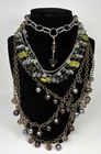 Lot 4 VTG Necklaces Costume Jewelry Silpada Loft Beads Silver Bronzetone Chains