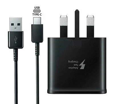 SAMSUNG Fast Charger Plug & 1M USB-C Cable For Galaxy S10 S10e S10+ Plus