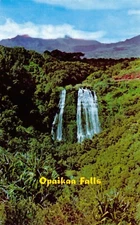 ʻŌpaekaʻa Falls Opaikaa Falls Wailua River Tributary Vtg Postcard CP398