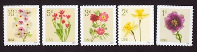 USPS Flowers (5) Single Stamps - MNH In stock Ships today (5897-5901 ...