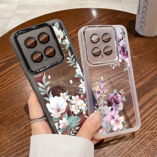 For Xiaomi Redmi Note 14 13 12 11 Pro 13T Flowers Glass Lens Silicone Case Cover - Picture 10 of 19
