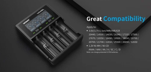 XTAR VC4SL 4-Bay Smart Battery Charger - Black - Picture 2 of 4