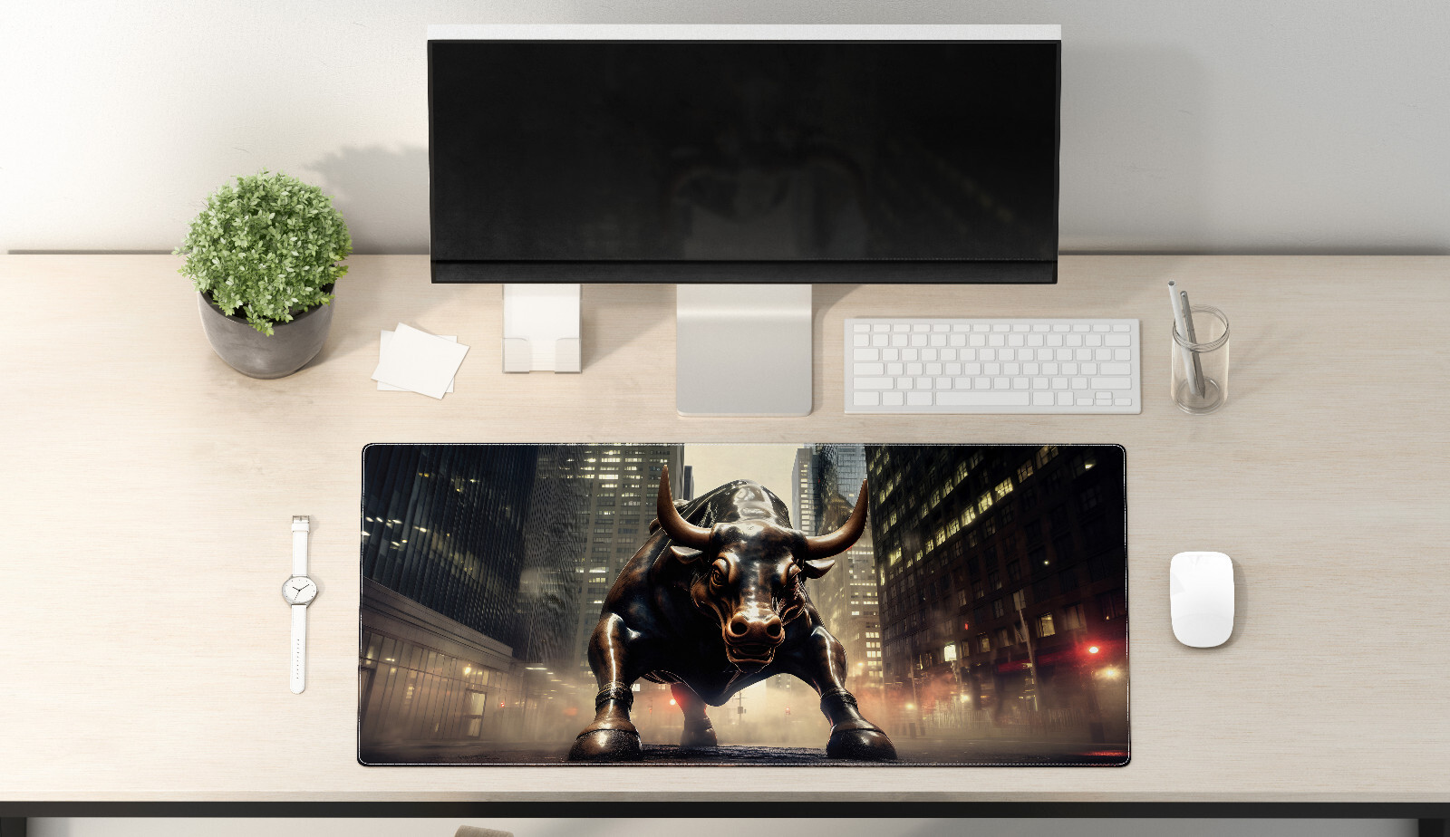 NY Bull Gaming Mouse Pad – Extra-Large Desk Mat Perfect for Gamers-image