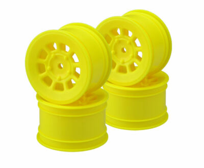 JConcepts 12mm Hex 9 Shot Rear Wheels (Yellow) (B6.2) (JCO3398Y)