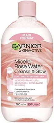 U200EGARNIER Garnier Micellar Rose Cleansing Water For Dull Skin 700ml, Glow Boosting Cleans