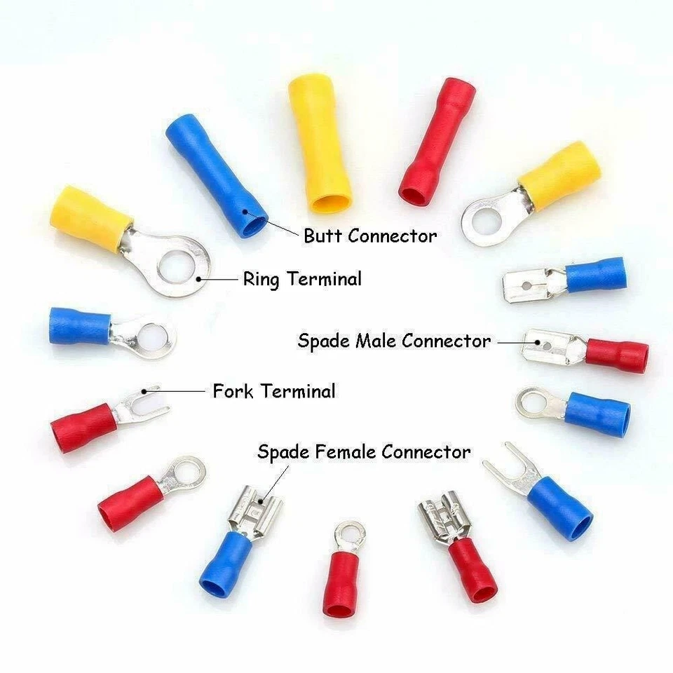 280/1200Pcs Assortment Insulated Electrical Wire Connectors Crimp Terminals Kit - Image 3 of 4