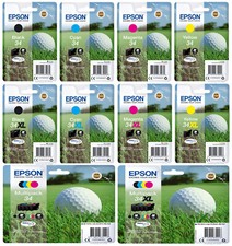 Original Epson 34, 34XL Ink Cartridge, WorkForce Pro WF-3720DWF, WF-3725DWF, LOT