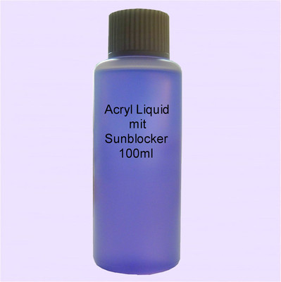 Acryl Liquid 100ml Sun Blocker Monomer Gilbstopp Studio Nageldesign Profi