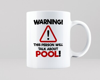 Pool Tasse Geschenkidee Queue Sport Tisch Club Snooker Spiel Spieler Ball Tee Kaffeetasse