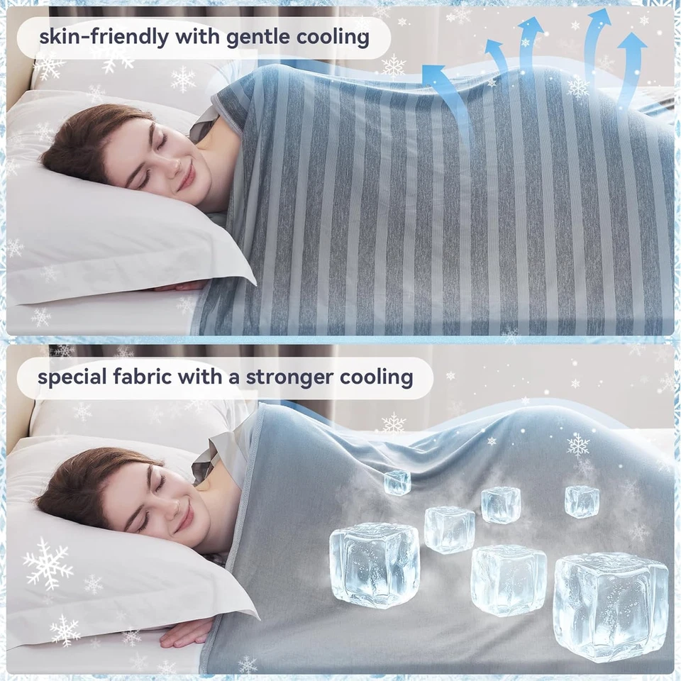 Guohaoi Cooling Throw Blanket for Hot Sleepers,Arc-Chill Q-Max 0.5 Cool Fiber,1 - Image 3 of 4