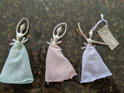 Seasons Of Cannon Falls Ballerina Ballet Modern Dancer Silver Christmas Ornament