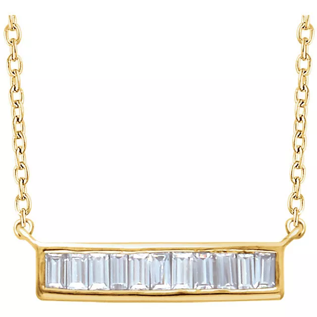 Diamond Baguette Bar 16 18