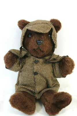 Sherlock Bearlock Holmes Detective Plush Bear By Trudy with Hat | eBay