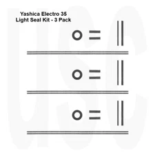 Yashica Electro 35 - 3 Pack USCamera Light Seal Kits New - Sale Buy 2 get 1 Free