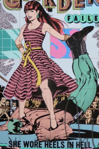 FAILE Dance at the Garden Block She wore heels in hell Hand signed Print POP Art - Picture 2 of 6