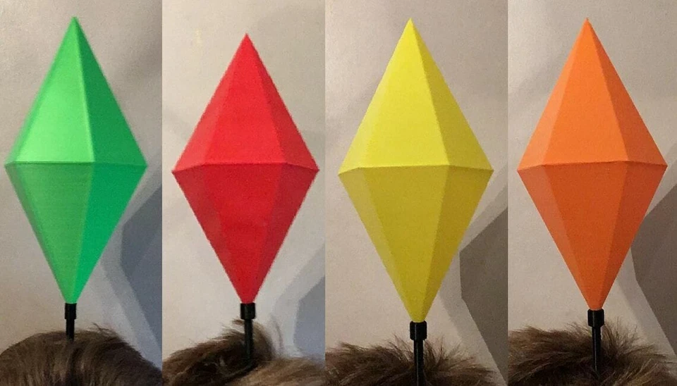 ENORME Diadema LED Plumbob Sims / Prendas para la cabeza Mood Ciruela Bob / Disfraz Sim Halloween Foto 4 de 4