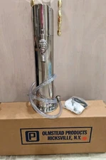 Olmsted Angled Top Single Tap Faucet Stainless Steel Beer Keg Tap Tower ~ NEW 