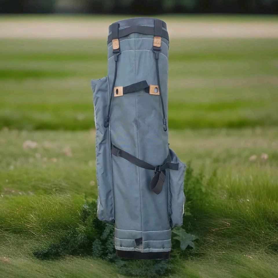 SUN MOUNTAIN ECLIPSE 携带高尔夫球袋 4 路轻便蓝色/薄色无支架杆 — 第 4/4 张图片