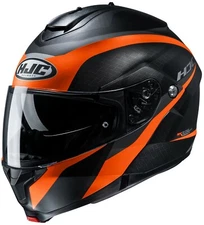 HJC C91 Taly Modular Motorcycle Helmet Orange S M L XL 2X 3X 4X 5X Sunscreen BK