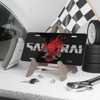 SAMURAI Cyberpunk  License Plate, Road Car License, Car License Plate